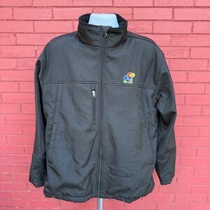 Genuine Stuff Kansas Jayhawks KU Jacket‎ Men Large Embroidered Zip Football